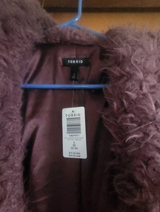 Torrid Sherpa Cropped Jacket - Picture 3 of 4